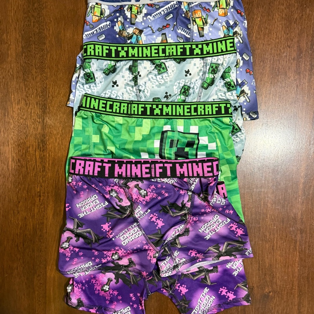 Kids Minecraft Boxer Briefs Set - Multicolor -10 - Picture 2 of 3